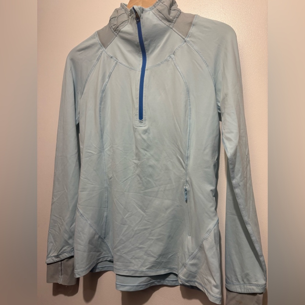 Light Blue Quarter-Zip Pullover